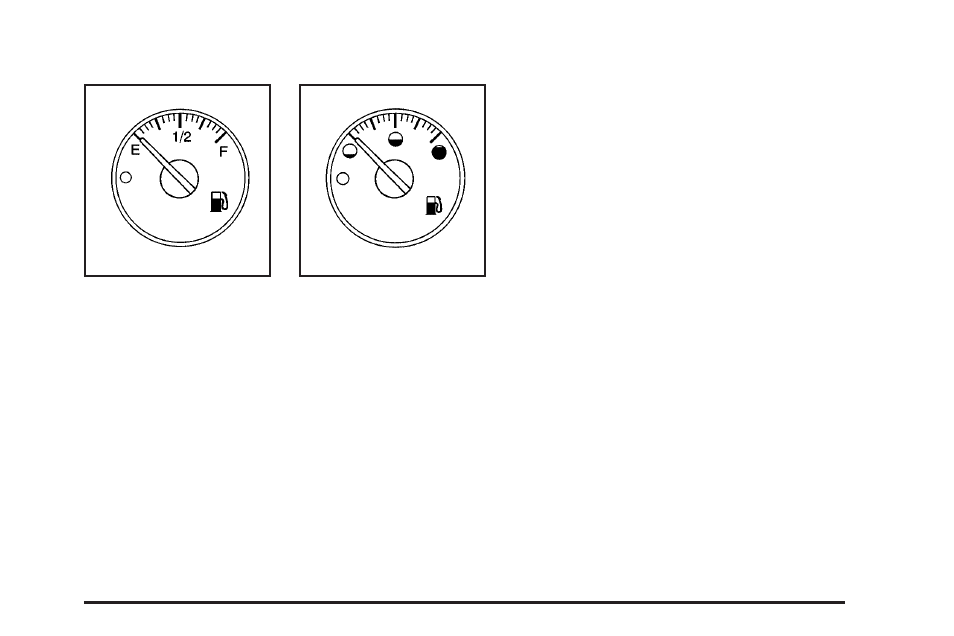 Fuel gage, Low fuel warning light, Fuel gage -49 low fuel warning light -49 | Cadillac 2006 Escalade User Manual | Page 191 / 480