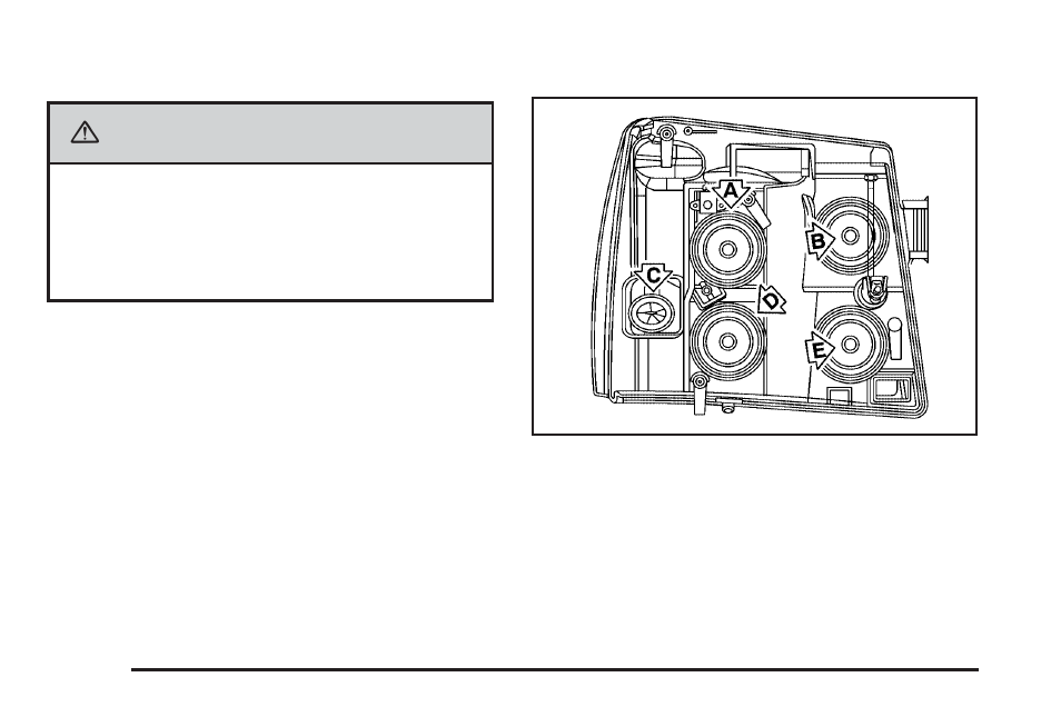 Halogen bulbs, Headlamps, Halogen bulbs -50 headlamps -50 | Caution | Cadillac 2006 Escalade User Manual | Page 364 / 480