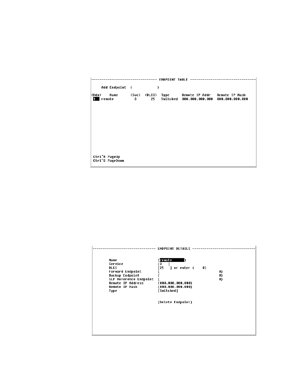 Endpoint details screen, Endpoint details screen -30, Figure 4.23) | Verilink FrameStart FSM (34-00299.E) Product Manual User Manual | Page 104 / 153