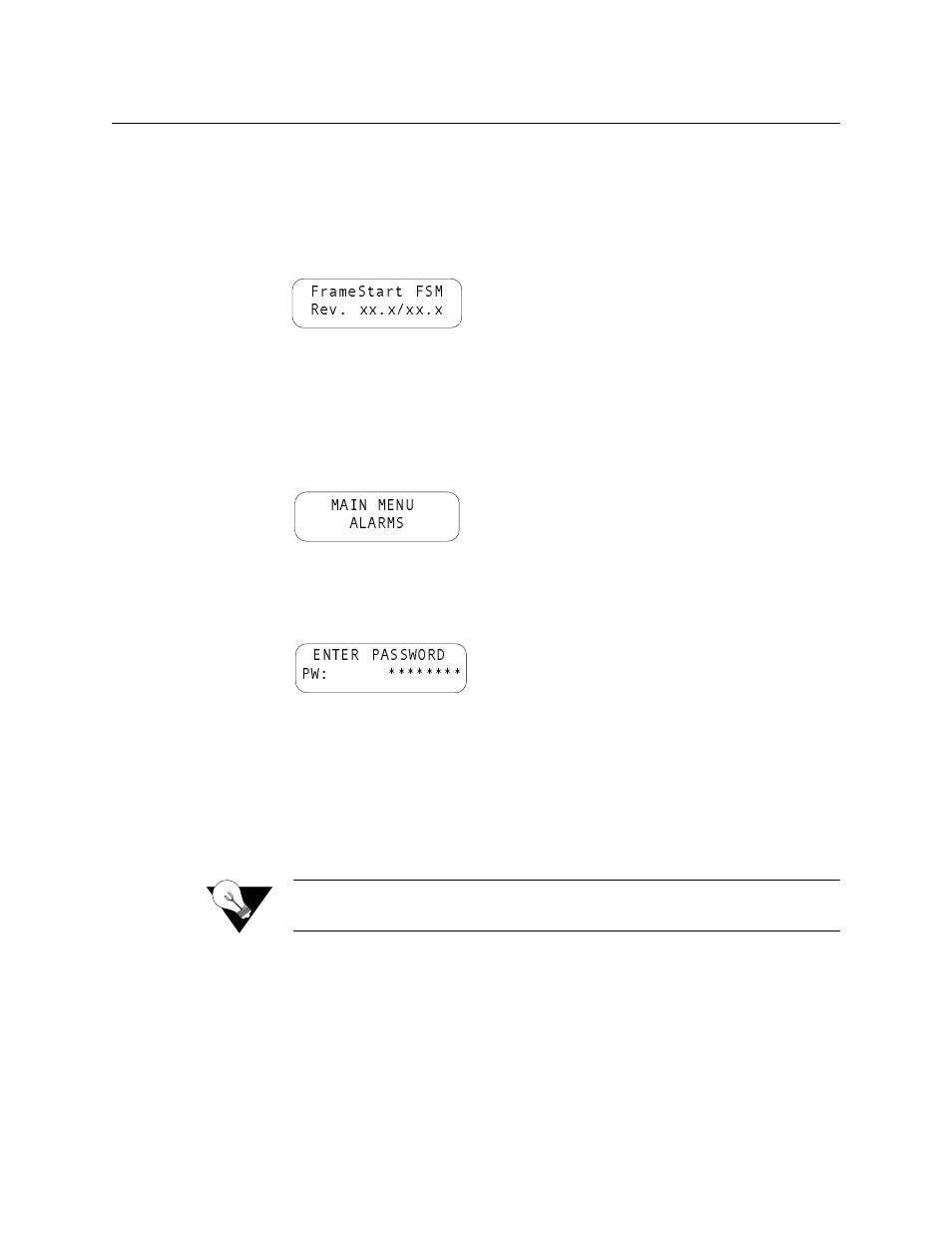 Lcd front panel operation, Password, Lcd front panel operation -3 | Password -3 | Verilink FrameStart FSM (34-00299.E) Product Manual User Manual | Page 121 / 153