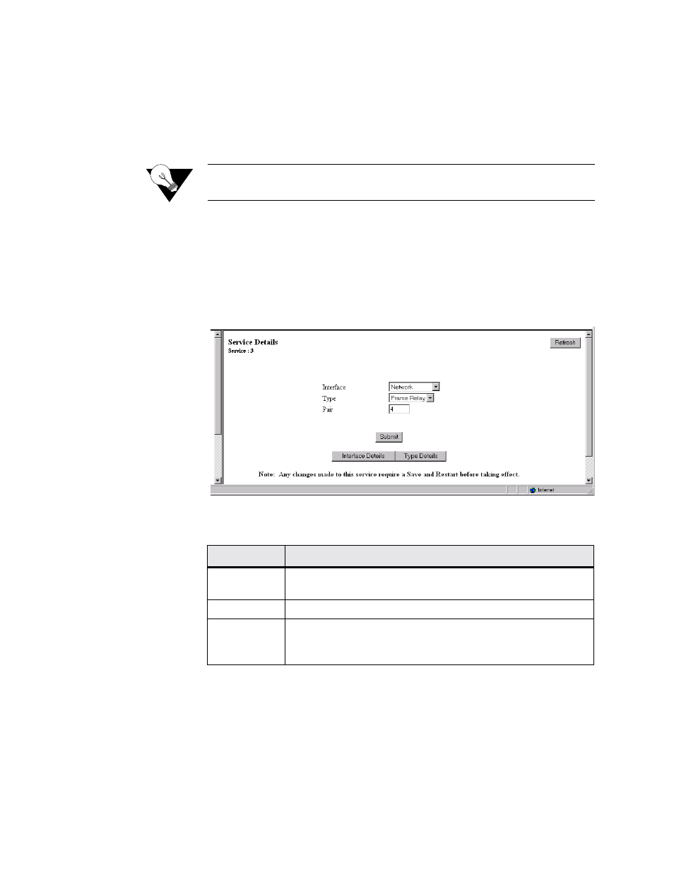 Service details screen, Service details screen -17 | Verilink FrameStart FSM (34-00299.E) Product Manual User Manual | Page 41 / 153