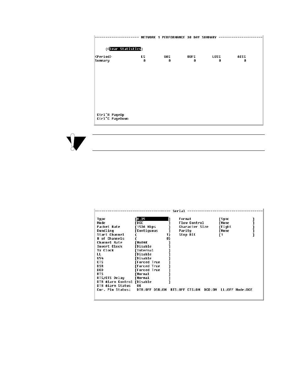 Serial screen, Serial screen -11, Ys (figure 4.8) | Verilink FrameStart FSM (34-00299.E) Product Manual User Manual | Page 85 / 153