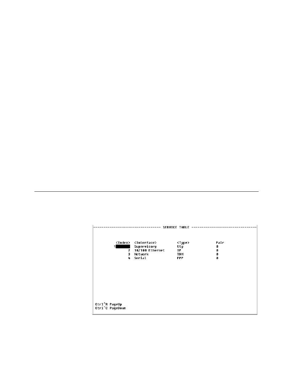 Current pin status, Service table screen, Current pin status -17 | Service table screen -17 | Verilink FrameStart FSM (34-00299.E) Product Manual User Manual | Page 91 / 153