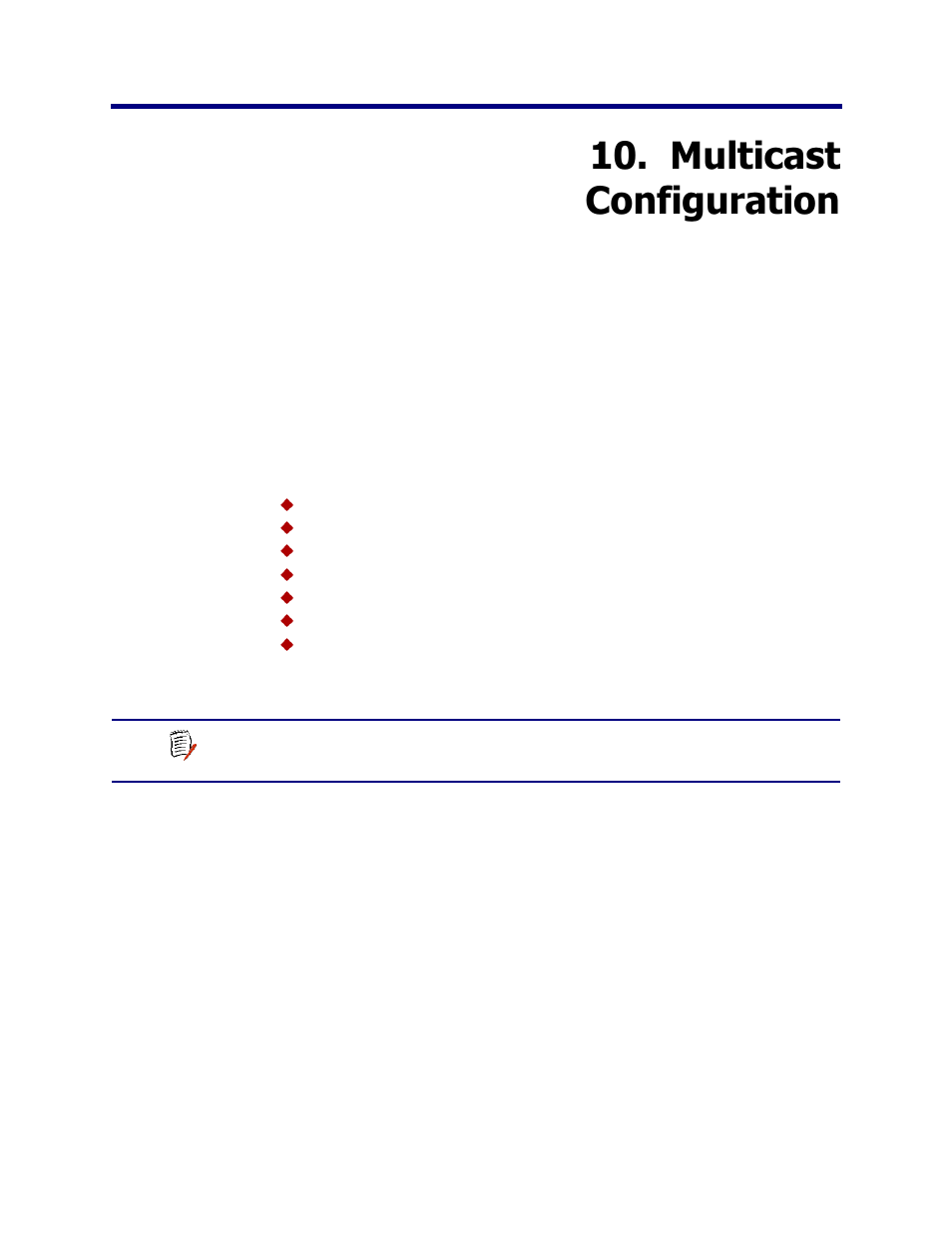 Multicast configuration, Chapter 10 multicast configuration | Verilink Net Engine (3150-30626-001) Product Manual User Manual | Page 200 / 323