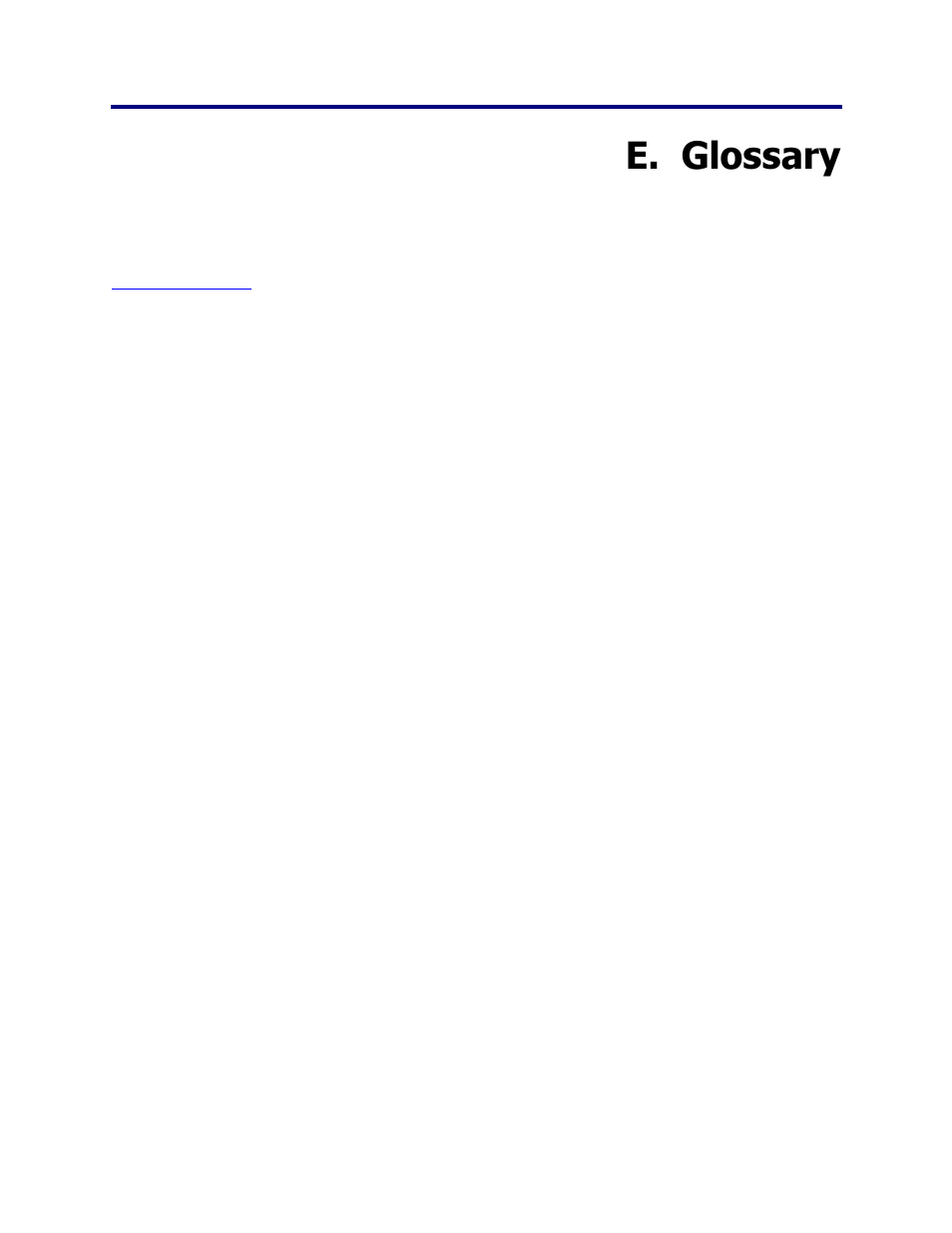E. glossary, Glossary, Appendix e | Index | Verilink Net Engine (3150-30626-001) Product Manual User Manual | Page 312 / 323