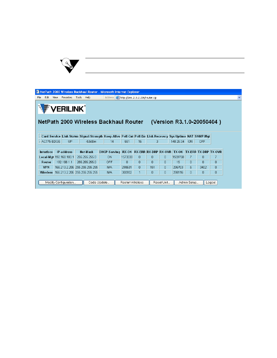 Modify configuration, Modify configuration -4 | Verilink NetPath 2000 Product Manual User Manual | Page 22 / 30