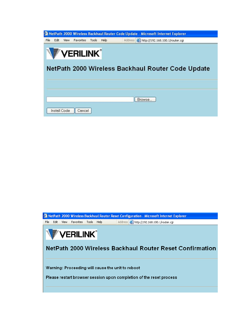 Restart wireless, Reset unit, Restart wireless -9 reset unit -9 | Verilink NetPath 2000 Product Manual User Manual | Page 27 / 30