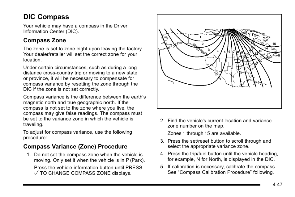 Dic compass, Dic compass -47 | Cadillac 2010 Escalade User Manual | Page 239 / 614