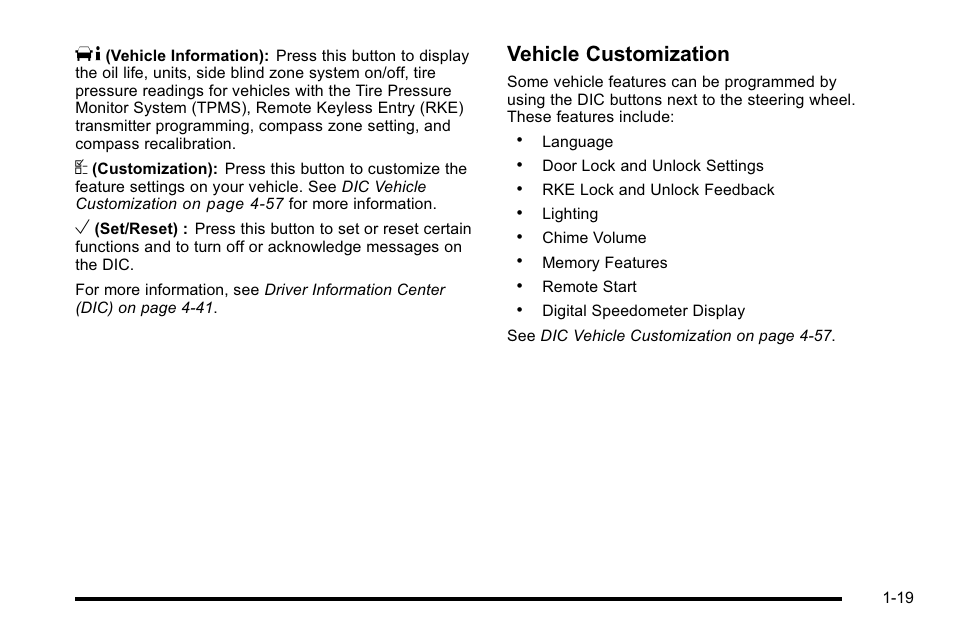 Vehicle customization | Cadillac 2010 Escalade User Manual | Page 25 / 614