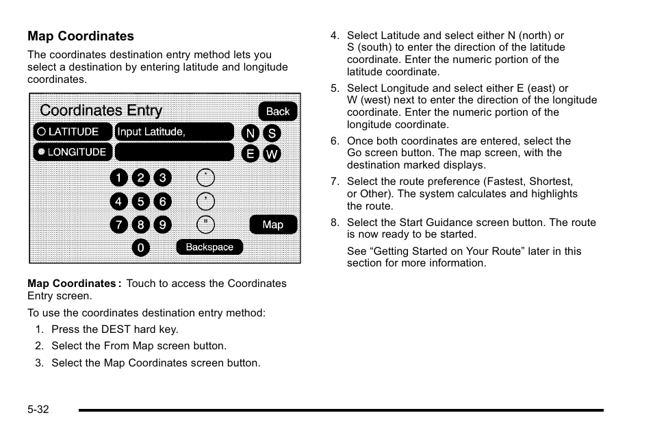 Map coordinates | Cadillac 2010 Escalade User Manual | Page 332 / 614
