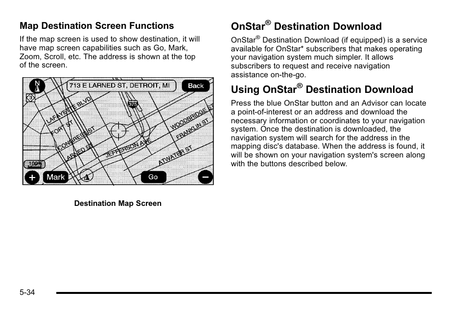 Onstar, Destination download, Using onstar | Cadillac 2010 Escalade User Manual | Page 334 / 614