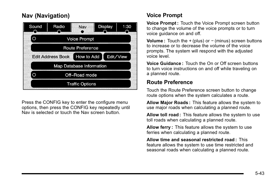 Nav (navigation) | Cadillac 2010 Escalade User Manual | Page 343 / 614