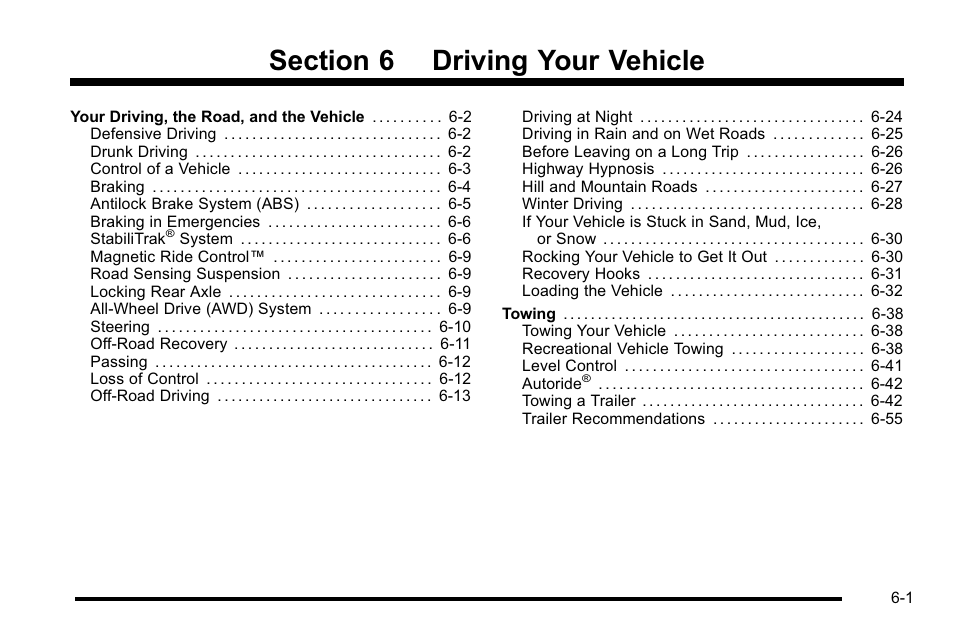 Driving your vehicle, Driving your vehicle -1 | Cadillac 2010 Escalade User Manual | Page 391 / 614