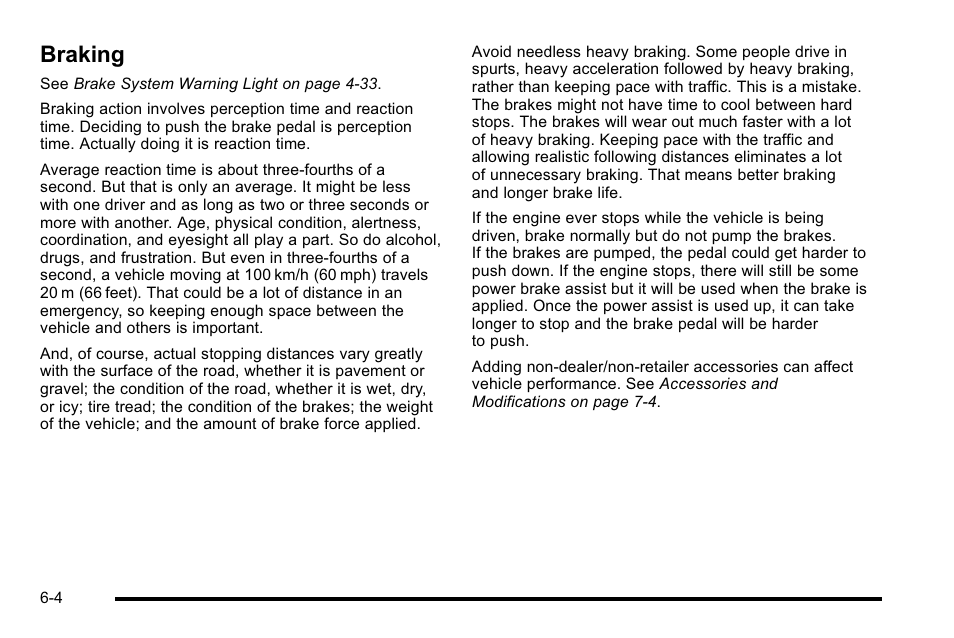 Braking, Braking -4 | Cadillac 2010 Escalade User Manual | Page 394 / 614