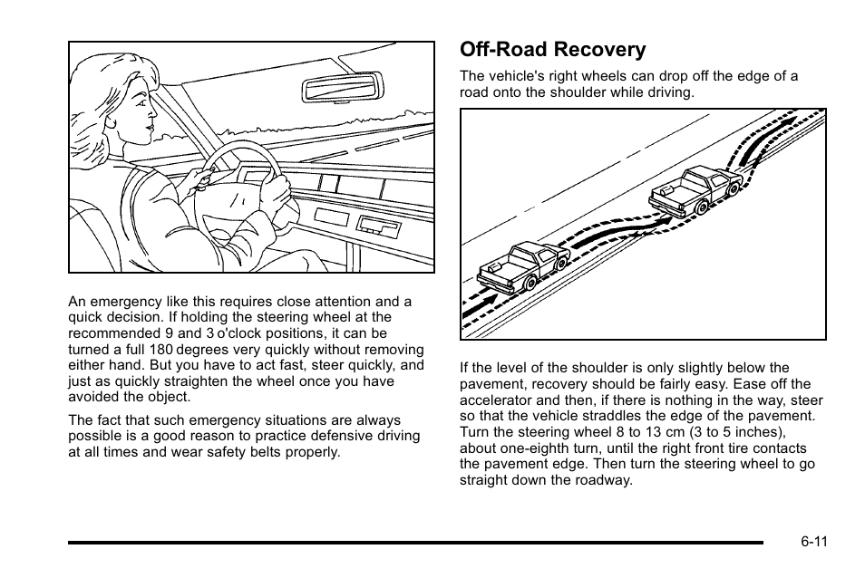 Off-road recovery, Off-road recovery -11 | Cadillac 2010 Escalade User Manual | Page 401 / 614