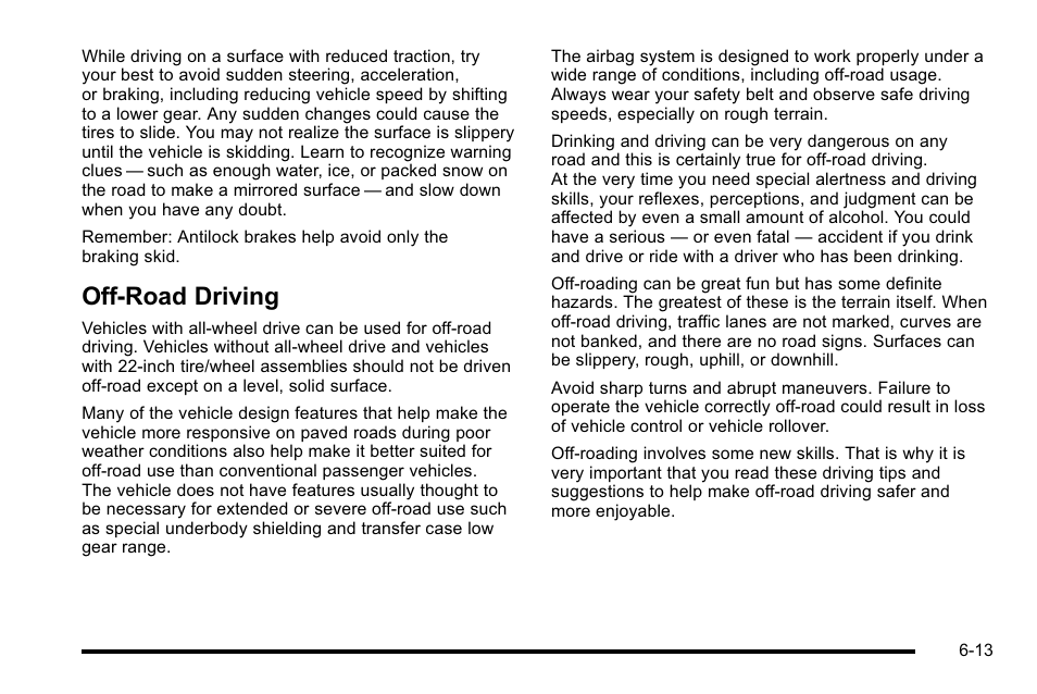 Off-road driving, Off-road driving -13, Towing a trailer | Cadillac 2010 Escalade User Manual | Page 403 / 614