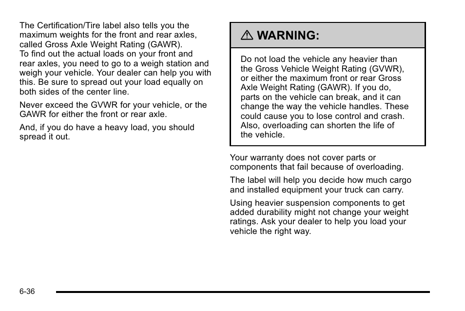 Warning | Cadillac 2010 Escalade User Manual | Page 426 / 614