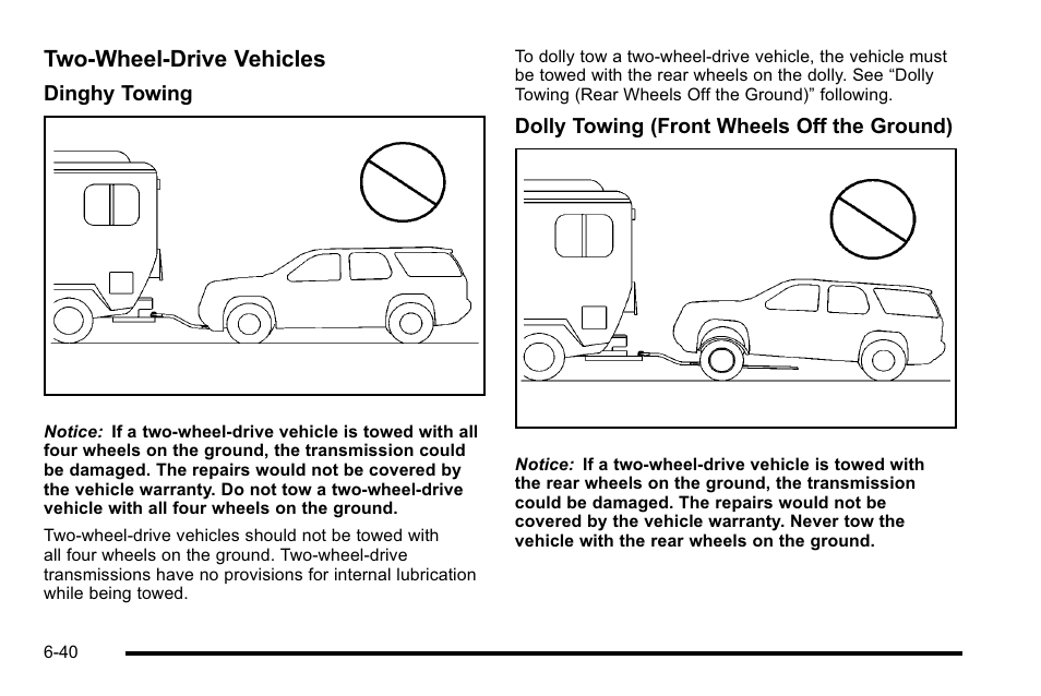 Two-wheel-drive vehicles | Cadillac 2010 Escalade User Manual | Page 430 / 614