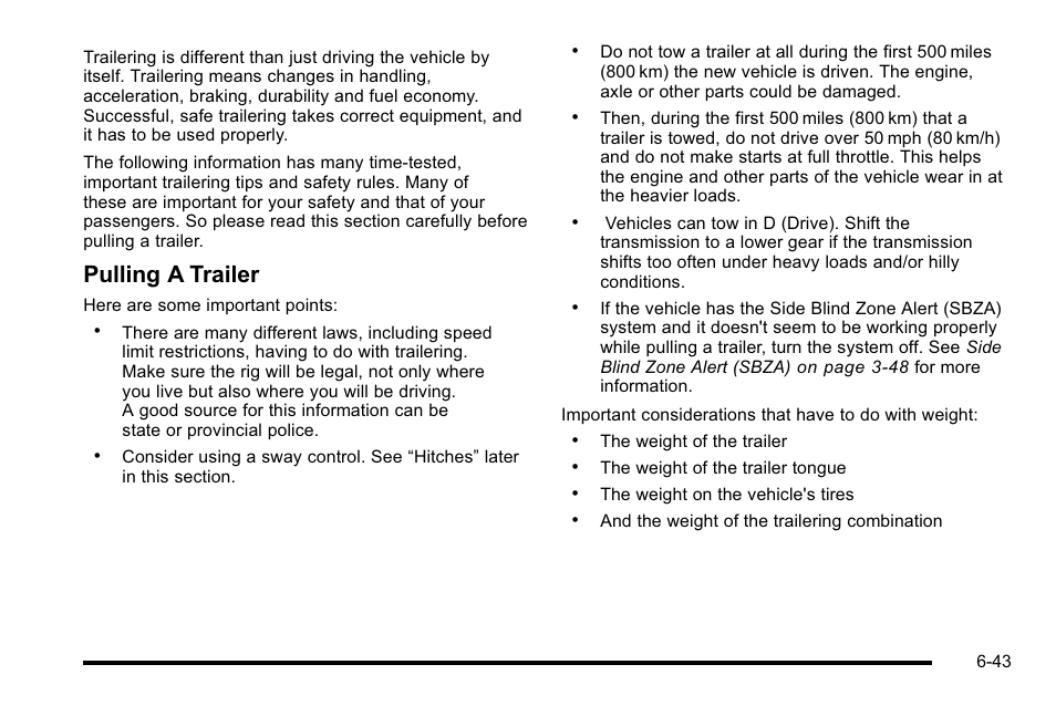 Pulling a trailer | Cadillac 2010 Escalade User Manual | Page 433 / 614