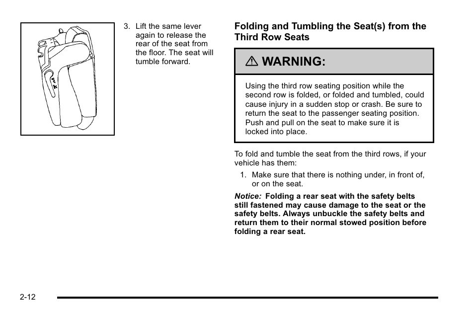 Warning | Cadillac 2010 Escalade User Manual | Page 44 / 614