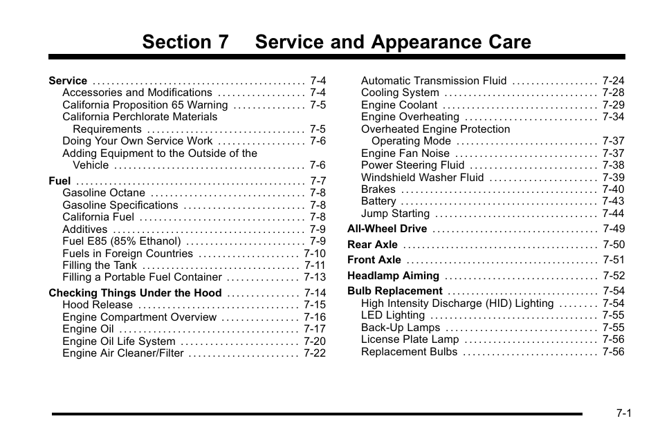 Service and appearance care, Service and appearance care -1 | Cadillac 2010 Escalade User Manual | Page 447 / 614