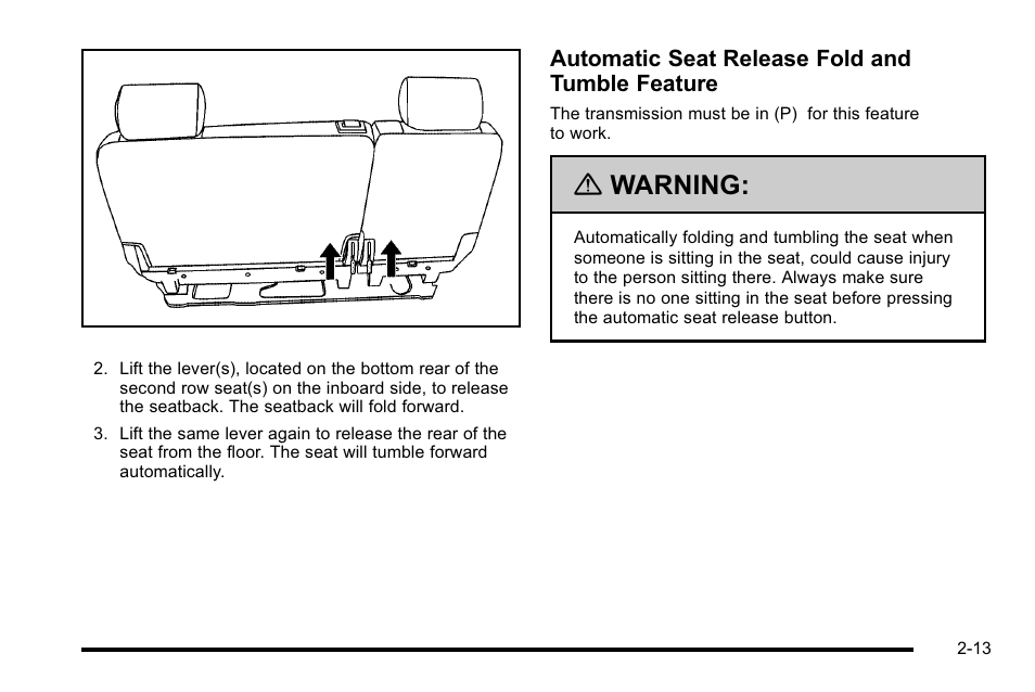 Warning | Cadillac 2010 Escalade User Manual | Page 45 / 614