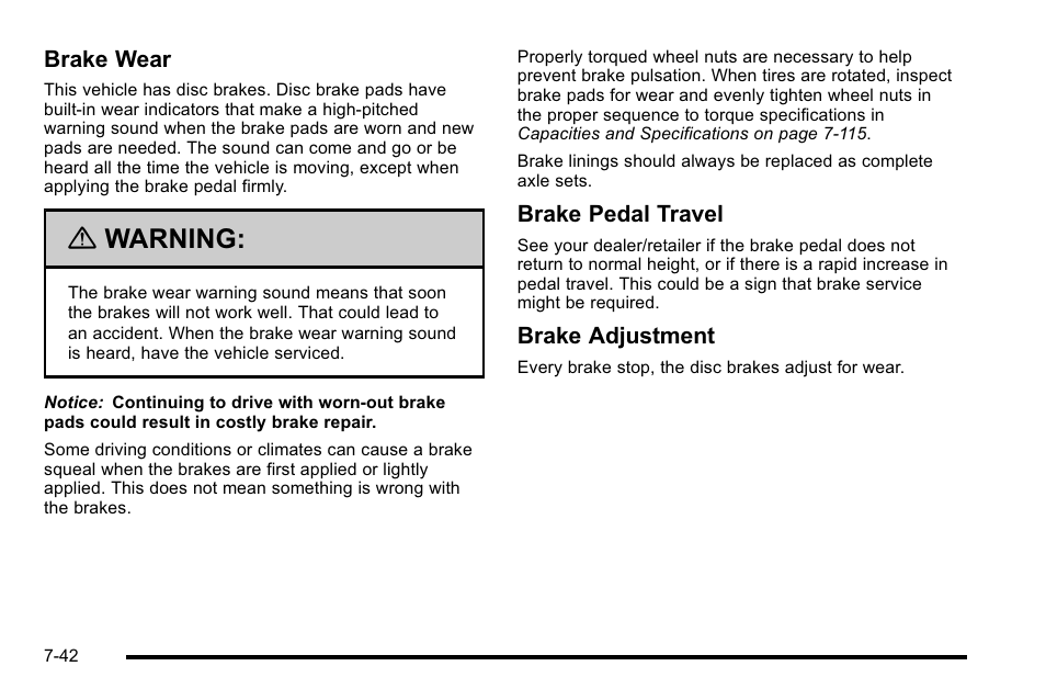 Warning | Cadillac 2010 Escalade User Manual | Page 488 / 614