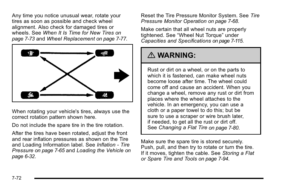 Warning | Cadillac 2010 Escalade User Manual | Page 518 / 614