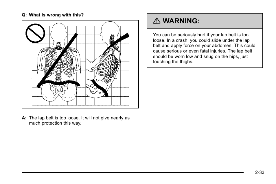 Warning | Cadillac 2010 Escalade User Manual | Page 65 / 614