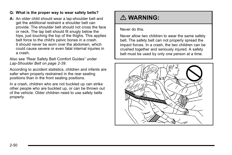 Warning | Cadillac 2010 Escalade User Manual | Page 82 / 614