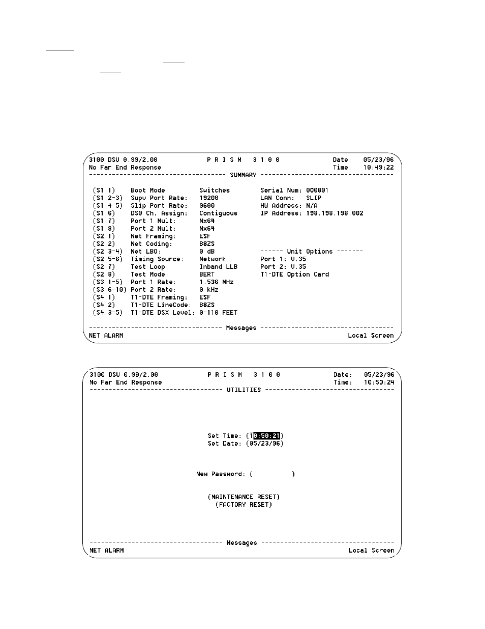 Utilities -17 | Verilink PRISM 3101 (34-00212) Product Manual User Manual | Page 33 / 47