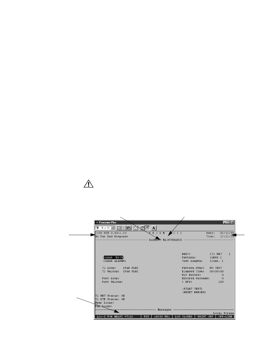Terminal interface, Interface access interface conventions, Erminal | Nterface | Verilink PRISM 3111 (34-00242) Product Manual User Manual | Page 53 / 104