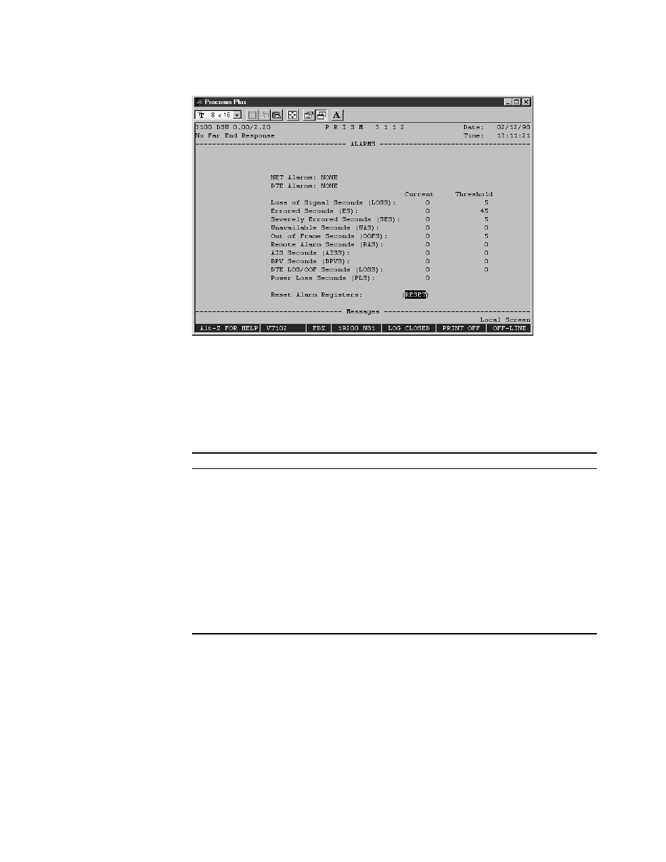 Alarms, Net alarms | Verilink PRISM 3111 (34-00242) Product Manual User Manual | Page 56 / 104