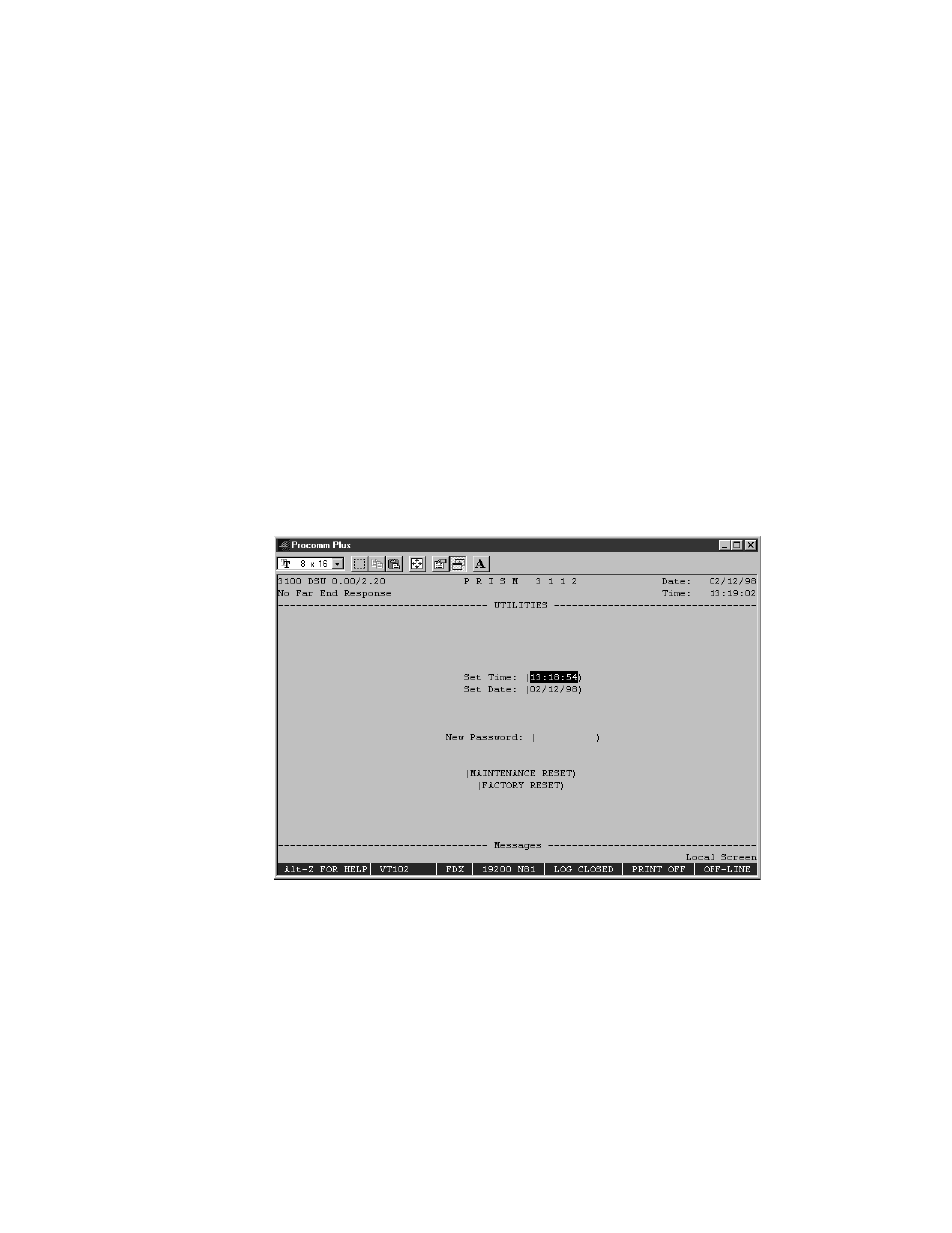 Utilities, Set time set date | Verilink PRISM 3111 (34-00242) Product Manual User Manual | Page 82 / 104