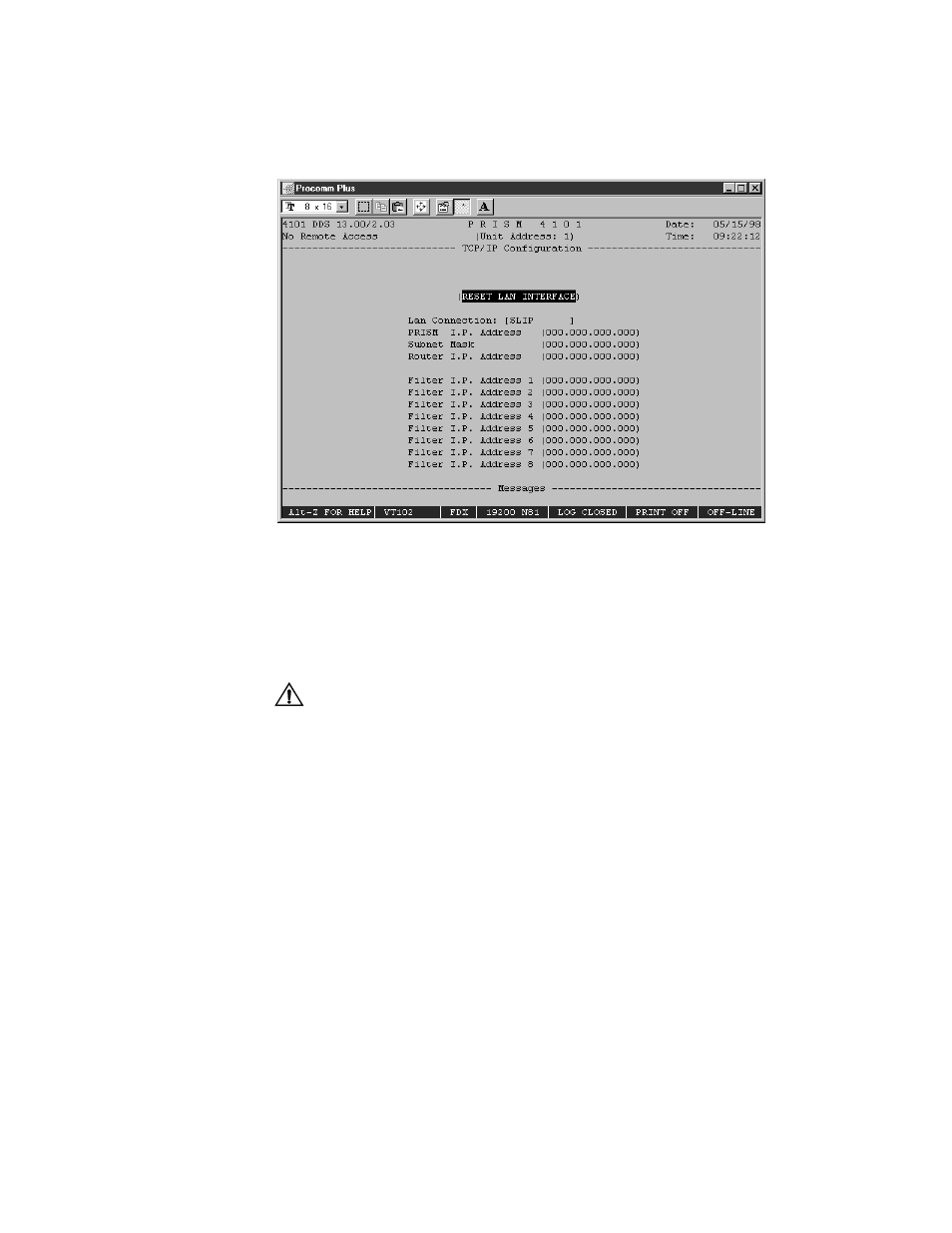 Tcp/ipconfiguration, Tcp/ip configuration | Verilink PRISM 4101 (34-00230) Product Manual User Manual | Page 54 / 78
