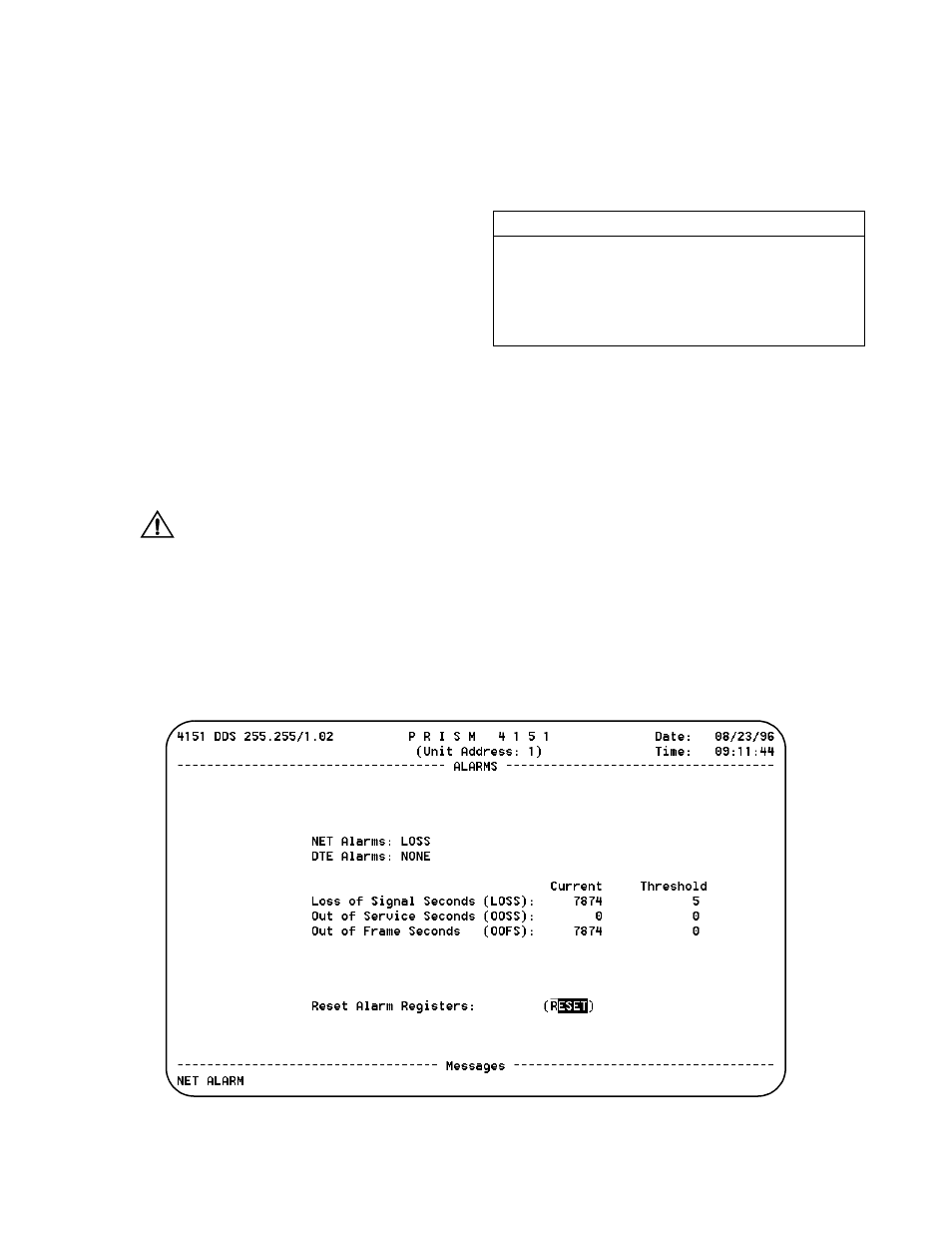 Operation, Interface start-up, Alarms | Verilink PRISM 4151 (34-00258) Product Manual User Manual | Page 29 / 40
