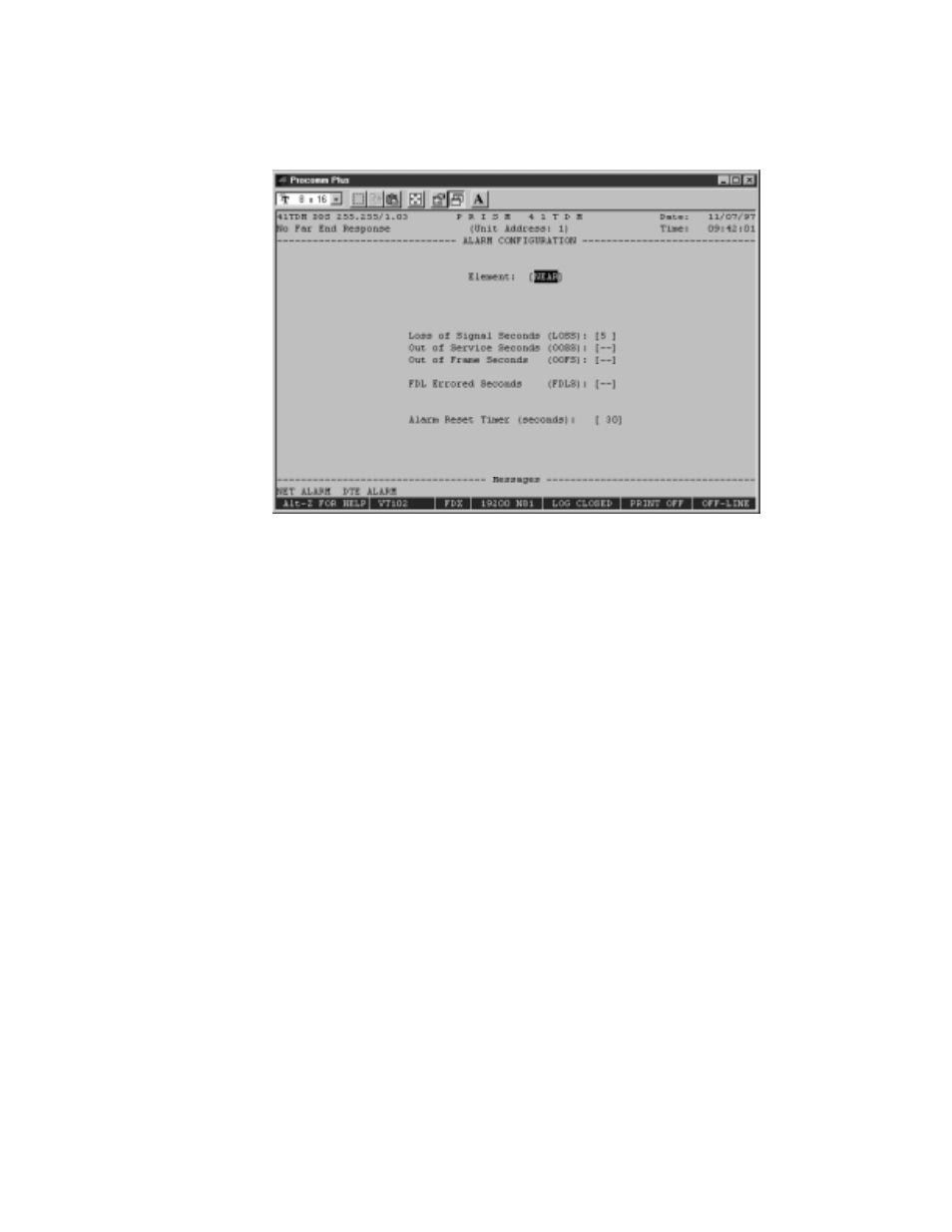 Element, Loss of signal seconds, Out of service seconds | Out of frame seconds, Fdl errored seconds | Verilink PRISM 41TDM (34-00275.4) Product Manual User Manual | Page 50 / 81
