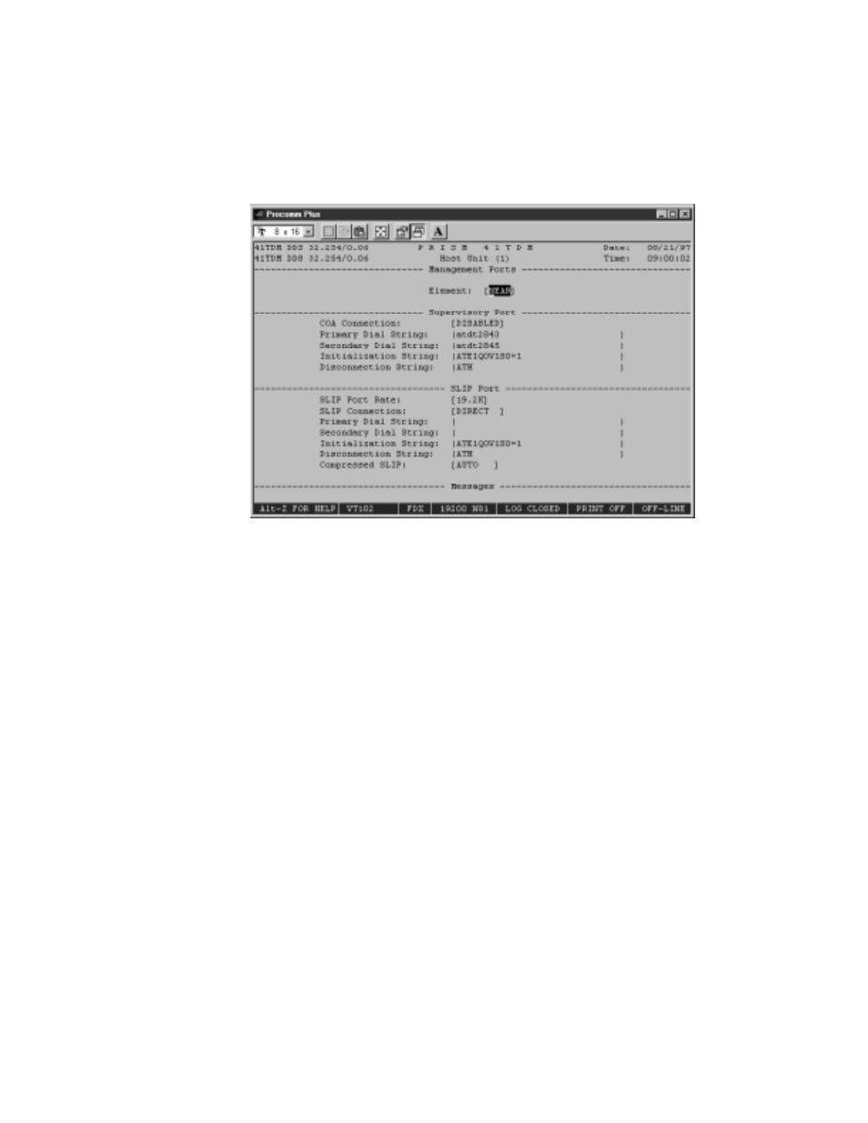 System location, Management ports, Element | Coa connection (supv) | Verilink PRISM 41TDM (34-00275.4) Product Manual User Manual | Page 56 / 81
