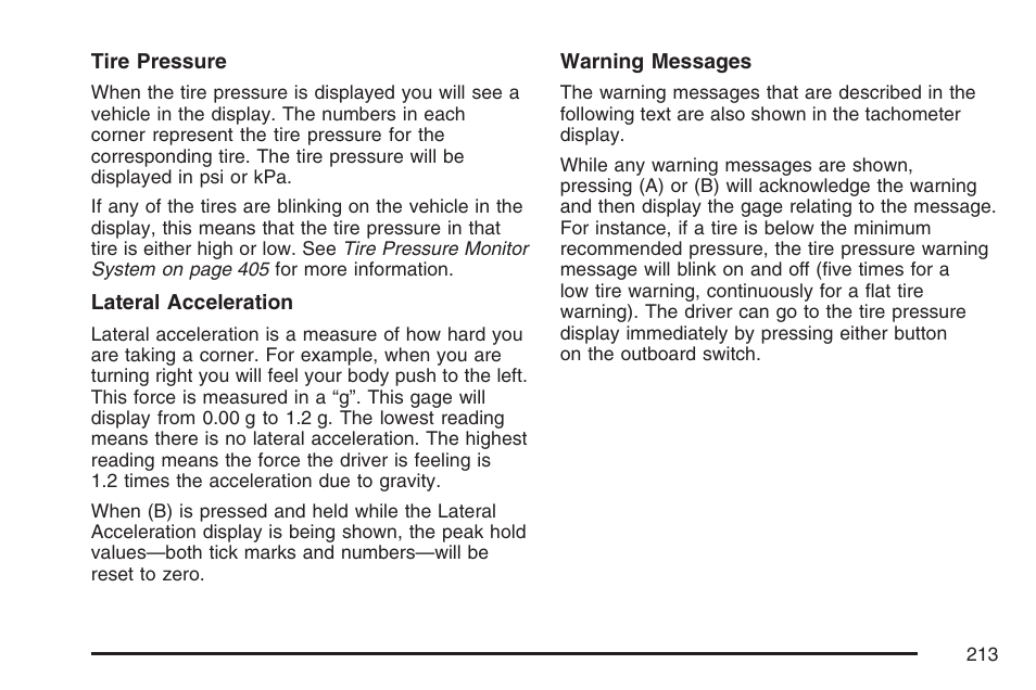 Cadillac CTS User Manual | Page 213 / 518