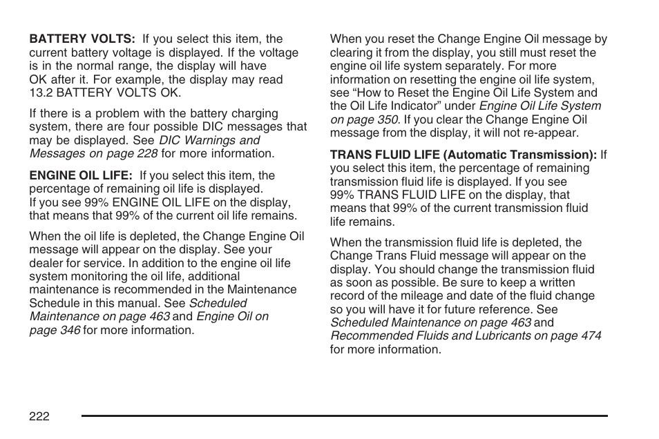 Cadillac CTS User Manual | Page 222 / 518