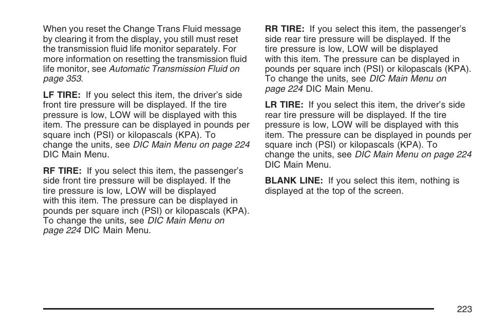 Cadillac CTS User Manual | Page 223 / 518
