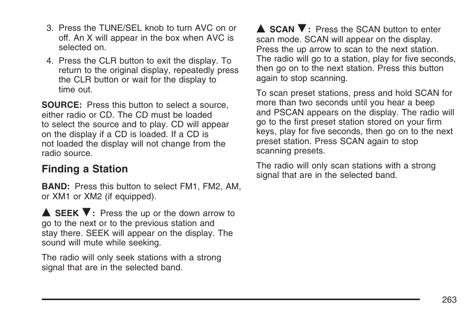 Cadillac CTS User Manual | Page 263 / 518