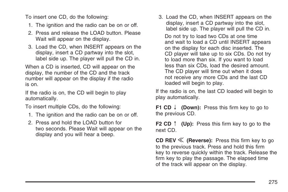 Cadillac CTS User Manual | Page 275 / 518