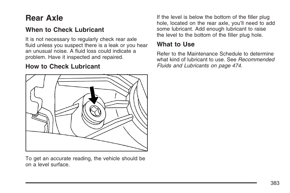 Rear axle | Cadillac CTS User Manual | Page 383 / 518