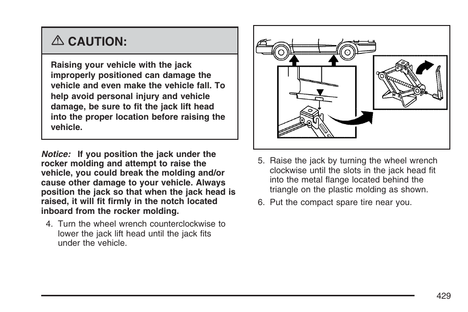 Caution | Cadillac CTS User Manual | Page 429 / 518