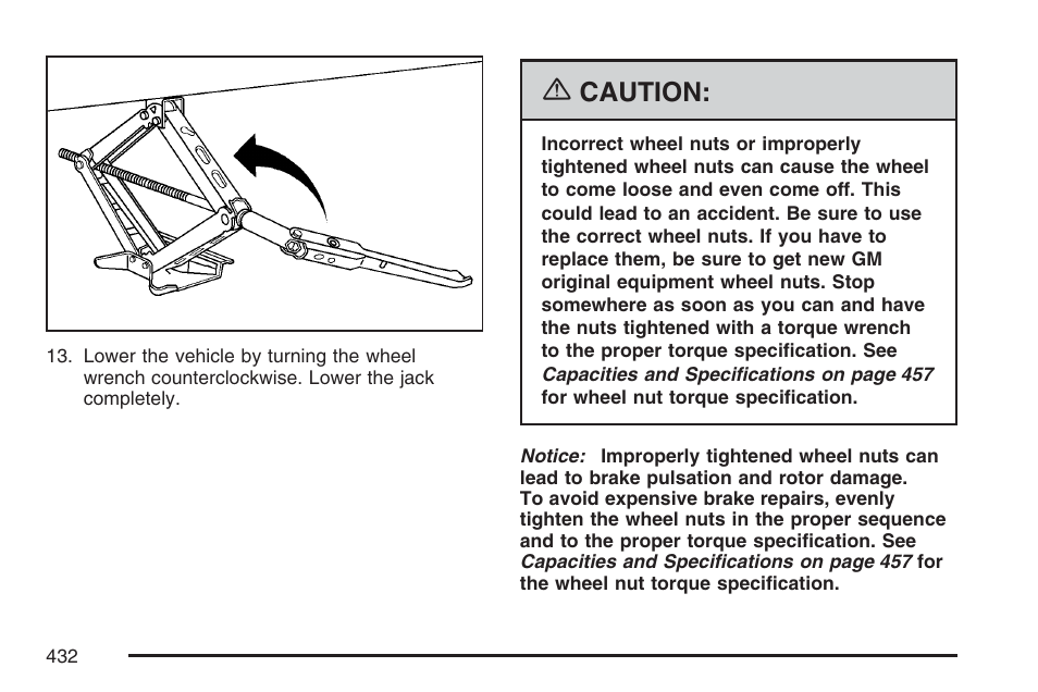 Caution | Cadillac CTS User Manual | Page 432 / 518