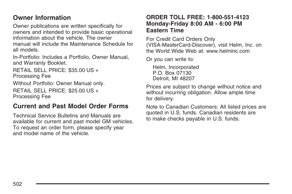 Cadillac CTS User Manual | Page 502 / 518