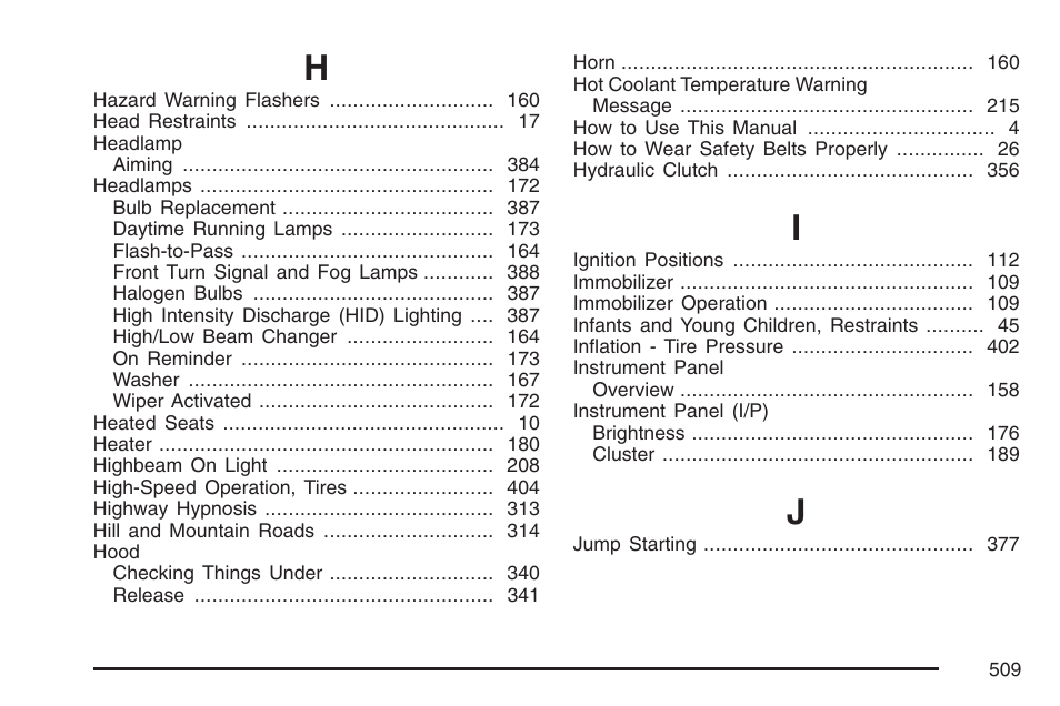 Cadillac CTS User Manual | Page 509 / 518