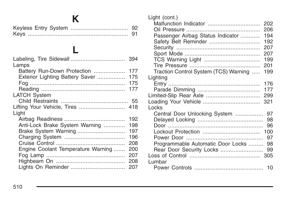 Cadillac CTS User Manual | Page 510 / 518