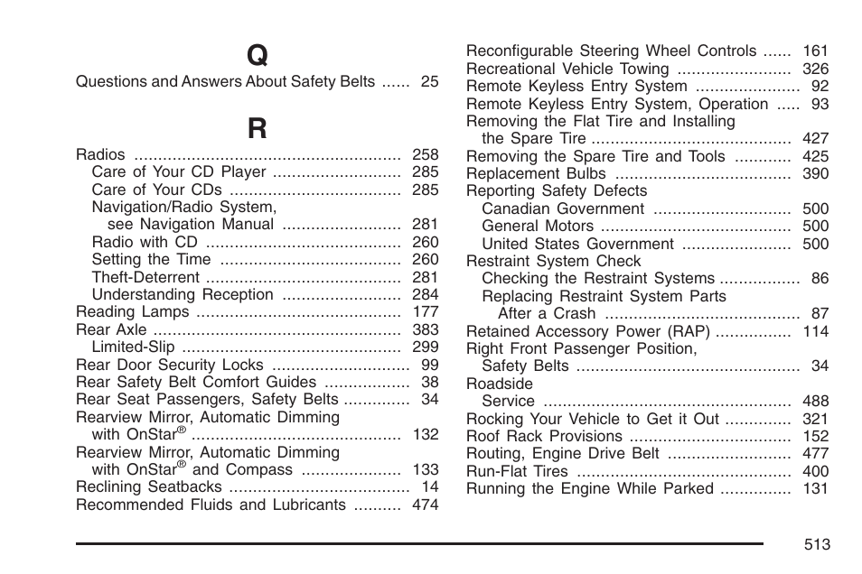 Cadillac CTS User Manual | Page 513 / 518